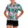 King Kameha Hawaii-Bluse Flamingo Flowers Türkis-Pink XL