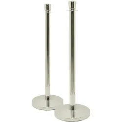 Securit® Budget Barrierset (Pfosten & Basis) - Flache Kopf Pfosten - Set von 2