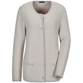 GOLDNER Elegante Strickjacke mit Taschen Beige 46