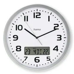 Hama DCF-Funkwanduhr "Moorea" mit Datums- und Temperaturanzeige, Wand, Analoge U