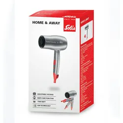 Solis Reiseföhn, 1800 W, Ionen-Technologie, 5 Stufen + Kaltstufe, 110 / 230 V