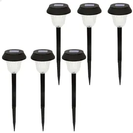 Aktive Solarleuchte transparent/weiß 6er Set inkl. Gartenspieß