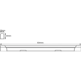 Osram LED-Lichtleiste, 10 W, 1000 lm, 4000 K, IP20, neutralweiß, 0,60m