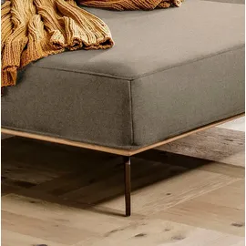 W.Schillig Eckcouch Leder 3-Sitzer Beige