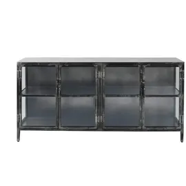 KAWOLA Sideboard BREST 180 x 92 x 40 cm Schwarz