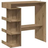 vidaXL Bartisch mit Regal 100 x 48 x 101,5 cm Braun