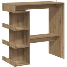 vidaXL Bartisch mit Regal 100 x 48 x 101,5 cm Braun