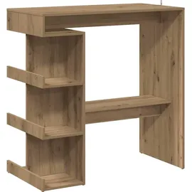 vidaXL Bartisch mit Regal 100 x 48 x 101,5 cm Braun