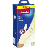 Vileda Latexhandschuhe Vileda Multi Latex Einmalhandschuhe 40+10 M/L weiß