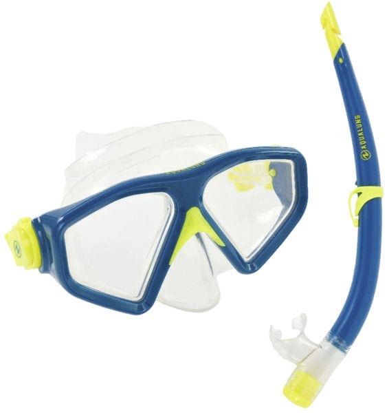 Aqualung Saturn Schnorcheln Combo - Maske + Schnorchel - Blue/Yellow