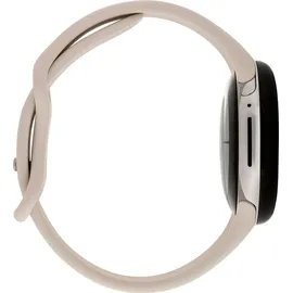 Google Pixel Watch LTE polished silver Sportarmband chalk