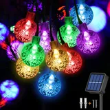 Jsdoin Solar Lichterkette 8 m Wasserdicht Bunt