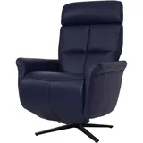 MCW Relaxsessel MCW-L10 Leder 76 x 110 x 153 cm Blau drehbar