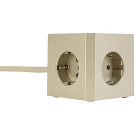 Mican Steckdosenwürfel Plug Box Gold 2 St.