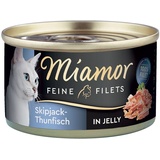 Miamor 6 x100g Feine Filets, Skipjack Thunfisch in Jelly Miamor Katzenfutter nass