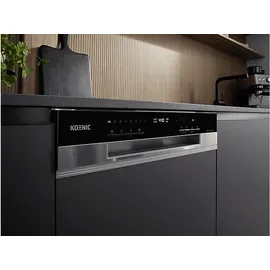 KOENIC KDW 6031 A BI Einbau-Geschirrspüler (teilintegrierbar, 596 mm breit, Schwarz)