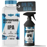 Isopropanol 99,9% | 1L Isopropanol | IPA 1000ML | Isopropanol für Haushalt und Elektronik | IPA Linsen und Bildschirmen