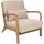 Beliani Sessel Skovde Stoff 72 x 71 x 70 cm Beige mit Kissen