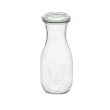 APS Weck-Saftflaschen mit Deckel 12-teiliges Set 82308 , 1 Set = 6 Flaschen + 6 Deckel