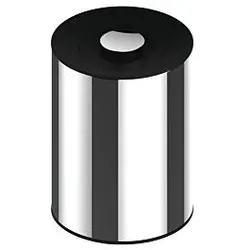 Keuco Plan Abfallbehälter 04989010037 5 l, Deckel schwarzgrau, Chrom-finish