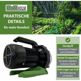 Trutzholm Gartenpumpe Edelstahl 800 W 3200 l/h Förderhöhe 44 m