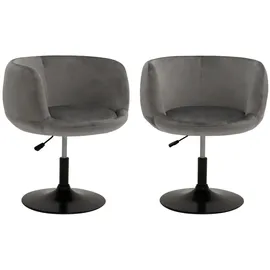 Happy Garden Barhocker Aus Grauem Samt Nolan