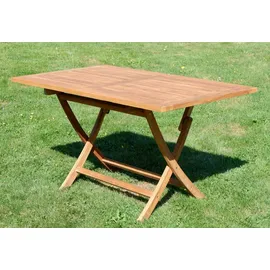 ALEOS. ECHT TEAK Klapptisch 140 x 80 x 77 cm Braun