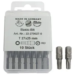 BIT für TORX-Schrauben, TX 25, Länge 25 mm