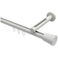 Interdeco GARDINENSTANGE INNENLAUF Siteno Sitra 480 cm (geteilt in 3 x 160 cm), 1-läufig, 20 mm Ø Weiß