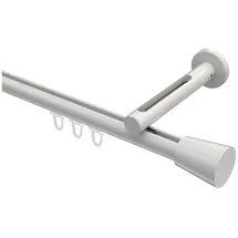 Interdeco GARDINENSTANGE INNENLAUF Siteno Sitra 480 cm (geteilt in 3 x 160 cm), 1-läufig, 20 mm Ø Weiß