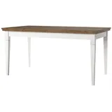 Esstisch Evora Küchentisch 160-240x90cm pinie weiß Eiche Ribbek Landhaus-Stil