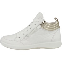 Ara Shoes ARA Damen ROMA Mid-cut Sneaker, WEISS,PLATIN, 38.5