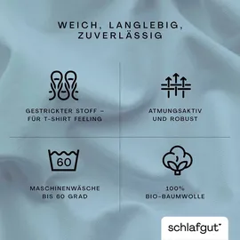 schlafgut Casual 120 x 200 - 130 x 200 cm blue light