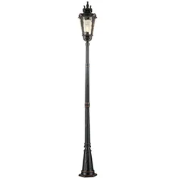 Baltimore 1-flammiger großer Laternenpfahl - verwitterte Bronze