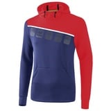 Erima Kinder 5-C Kapuzensweat new navy/rot/weiß, 128