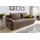 Collection AB Schlafsofa Kunstleder 2-Sitzer Braun