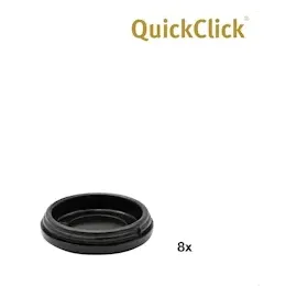 QuickClick WAGNER QuickClick® Kunststoffgleiter Möbelgleiter Stuhlgleiter Ersatz - 8er-Set Ersatzgleiter austauschbar ersetzbar - Kunststoff BLACK - Durchmesser Ø 30 mm - für Basis Ø 30 mm -Made in DE - 15822700