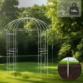 deluke Pavillon LOTTA 2 x 2 m inkl. 4 Seitenteile Antik-Weiß