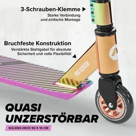 Apollo Stunt Scooter Genius Pro | Robuster Kinder schwarz|bunt No Size