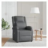 vidaXL Massagesessel Grau Kunstleder