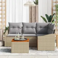 vidaXL Garten-Sofa-Set 5-tlg. beige
