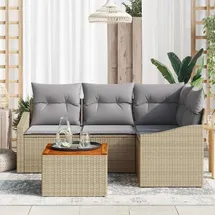 vidaXL Garten-Sofa-Set 5-tlg. beige
