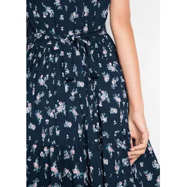 bonprix Maxikleid Blau Allover-Muster 42