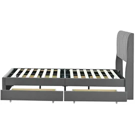 AUTOLOCK Polsterbett 140 x 200 cm Grau