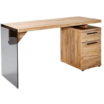 Jahnke Schreibtisch LUX C 140 Eiche / Braun