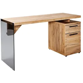 Jahnke Schreibtisch LUX C 140 Eiche / Braun