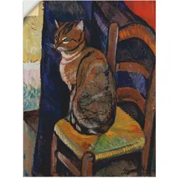 Artland Wandbild »Skizze Stuhl sitzende Katze.«, Haustiere, (1 St.), als Leinwandbild, Poster, Wandaufkleber in verschied. Größen Artland Farbe Bild(er): bunt