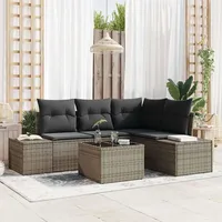 vidaXL Gartensofa-Set mit Speicher grau