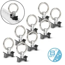 STAHLWERK Zurrösen 8er Set Fitting O-Ring Ösen Zurrringe für Airlineschienen