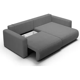 petits-meubles Eckcouch Grau 3-Sitzer